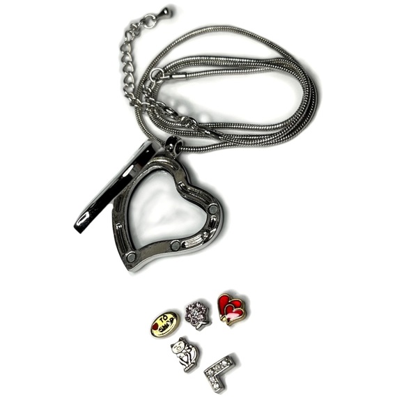 Floating Charms Heart Necklace - Picture 3 of 6